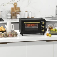 HOMCOM 16L Mini 1400W Countertop Oven - Black(m-10)