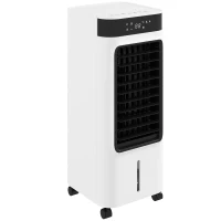 HOMCOM Portable Air Cooler, 3-In-1 Evaporative Air Cooler with 7 Litre Water Tank, 48° Oscillation, White(m-1)
