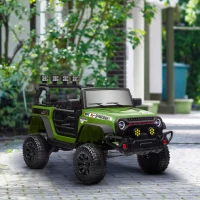 AIYAPLAY Carro Elétrico para Crianças com Bateria de 12V Controlo Remoto Faróis LED Buzina e Música 100x63x65 cm Verde(m-10)