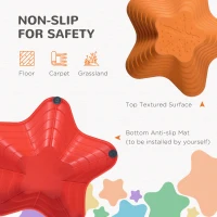 Outsunny Balance Stepping Stones Kids, 6-Piece Starfish Style Non-slip Obstacle Course, Stackable Balance Blocks, Garden Sensory Toys for Toddler 3-8 Years, Indoor Outdoor, Multicoloured(m-5)