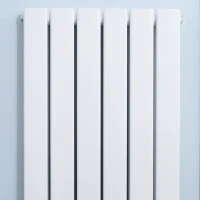 HOMCOM 460 x 1600 mm Double Panel Vertical Designer Radiator, Water-filled Heater for Home, Space Heater, Quick Warm up, Living room, Study, Apartments, White(m-9)