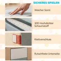 AIYAPLAY 2-teiliges Schaumstoff Bausteine für Kleinkinder mit abnehmbaren Bezügen, Indoor-Kletter- und Krabbelspielset, Blau(m-5)
