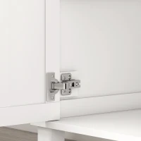 HOMCOM Buffet de cuisine meuble de rangement pour chambre, salon bureau avec 2 portes 2 tiroirs 76 x 48 x 91 cm blanc(m-9)