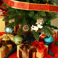 HOMCOM 5ft Unlit Artificial Christmas Tree, Pencil Slim Xmas Tree with Solid Stand and Realistic Branches, Green(m-8)