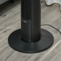 HOMCOM 38" Oscillating Tower Fan with Remote Control, 3 Speed 4 Modes, LCD panel, 12-Hour Timer, Slim Cooling Fan for Home Bedroom Office, Black(m-9)