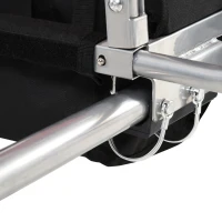 HOMCOM Remolque de Bicicleta para Niños de 2 Plazas con Amortiguadores para Correr con Barra y Kit de Footing 142x85x105cm Rojo(m-9)