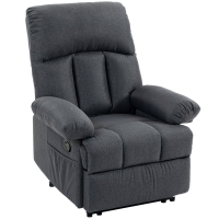 HOMCOM Sillón de Masaje Sillón Relax Reclinable con 8 Puntos de Masaje Función de Calefacción 85x93x103 cm Gris