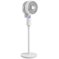HOMCOM Standventilator Luftzirkulator Lüfter mit 3 Geschwindigkeitsstufen Fernbedienung Timer 70°+90° Oszillation(m-1)