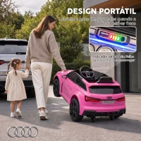 AIYAPLAY Carro Elétrico Audi RS 6 Avant GT para Crianças 12V com Comando 2,4 G Motor Duplo Arranque Suave e Suspensão(m-7)