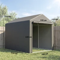 Outsunny 2.2 x 1.6 m Outdoor Storage Tent, with Accessories - Dark Grey(m-3)