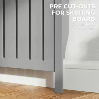 HOMCOM 93 x 119cm Modern Radiator Cover - Grey(m-7)