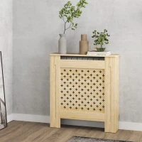 HOMCOM Cubreradiador de MDF Cubierta para Radiador para Salón Dormitorio Pasillo 78x19x82 cm Roble(m-10)