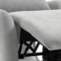 HOMCOM Fauteuil Inclinable de Massage par Vibration et Chauffage, Fauteuil de Relaxation en Tissu Éponge Bouclé, Gris(m-12)