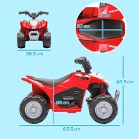 AIYAPLAY Honda Licensed Kids Electric Quad Bike, 6V ATV Ride On for Ages 1.5-3 Years, Red(m-3)