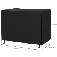 Outsunny 205 x 124cm Three-Seater Swing Chair Protective Cover Black(m-3)