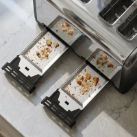 HOMCOM 4 Slice Toaster with 7 Browning Levels, Reheat, Defrost and Cancel Functions(m-12)