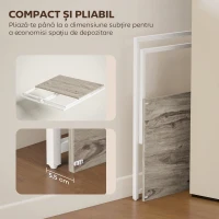 HOMCOM Birou Pliabil Economisitor de Spațiu cu Stand pentru Monitor Detașabil, 100x48x87,5 cm, Lemn(m-4)