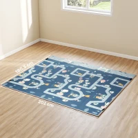 AIYAPLAY Alfombra Bebé Acolchada Plegable Reversible 202x180,5x1 cm Laterales Abatibles Impermeable Multicolor(m-3)