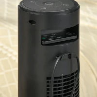 HOMCOM 38" Oscillating Tower Fan with Remote Control, 3 Speed 4 Modes, LCD panel, 12-Hour Timer, Slim Cooling Fan for Home Bedroom Office, Black(m-8)