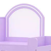AIYAPLAY Kids Vanity Table and Chair Set, Kids Vanity Table with 2-Colour LED Mirror, Stool, Cabinet, Drawer, Shelves, Purple(m-13)