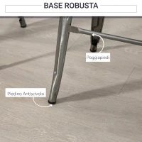 HOMCOM Set 4 Sgabelli Bar Impilabili con Poggiapiedi, Stile Industriale, in Acciaio, per Sala da pranzo, Argento(m-5)