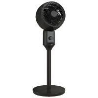 HOMCOM Air Circulator Fan Pedestal Cooling Fan with 3 Speed and Carry Handle, 9 Inch, Black(m-1)