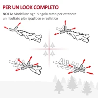 HOMCOM Albero di Natale Artificiale 150cm Alto e Stretto con Rami Realistici e Base in Plastica, Verde(m-5)