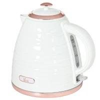 HOMCOM Elektrische Waterkoker, 1,7L, 2,2kW, Snelkookfunctie met Afneembaar Wasbaar Anti-kalkfilter(m-11)