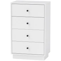 HOMCOM Kommode Sideboard mit 7 Schubladen Schrank aus Holzwerkstoff im Modern Stil 47 x 29 x 75 cm Weiß(m-11)