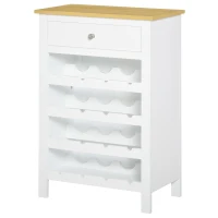 HOMCOM Meuble range-bouteilles capacité 16 bouteilles avec tiroir - MDF - 55 x 30 x 80 cm(m-11)