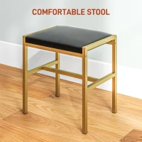 HOMCOM Dressing Table Set, with Storage and Stool - Black(m-8)