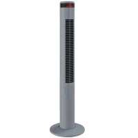 HOMCOM Oscillating Tower Fan Remote Control 3 Speed Modes Cooling Machine, Grey(m-1)