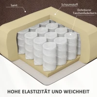 HOMCOM Opsta-hulpstoel met massagefunctie en lendenverwarming, relaxfauteuil met afstandsbedieningen en zijzakken, donkerbruin(m-6)