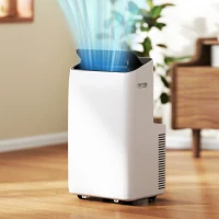 HOMCOM Mobiles Klimagerät 12.000 BTU mit Inverter-Technologie, Klimaanlage mit 60° Schwenkfunktion, 24H-Timer, Fernbedienung(m-2)