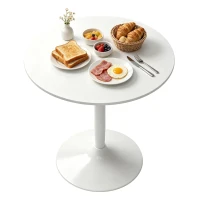 HOMCOM 75H x Φ70cm Two-Person Minimalistic Dining Table - White(m-11)