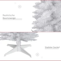 HOMCOM kerstboom dennenboom met kunststof standaard 390 takpunten wit Ø 55 x 180 h cm(m-6)