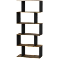 Homcom Biblioteca Moderna – 10 Rafturi Deschise, 5 Nivele(m-12)