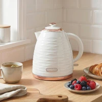 HOMCOM 3kW Rapid Boil Honeycomb Kettle - Cream(m-10)