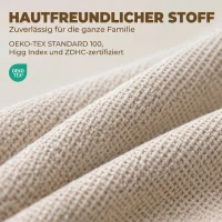HOMCOM Esszimmerstühle im 2er-Set, moderne Leinen-Polsterstühle mit gepolstertem Sitz und Rückenlehne, Beine aus Kautschukholz(m-5)