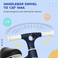 AIYAPLAY Baby Balance Bike, with Adjustable Seat, for 1.5-3 Years - Blue(m-4)