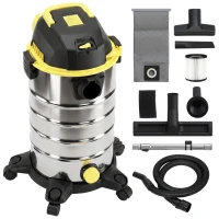 HOMCOM 1400W Vacuum Cleaner, 3-in-1 Wet and Dry Vacuum Cleaner with Blowing Mode and 30L Stainless Steel Tank, Yellow(m-1)