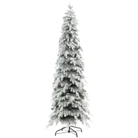 HOMCOM 7ft Snow-Covered Unlit Artificial Christmas Tree(m-1)
