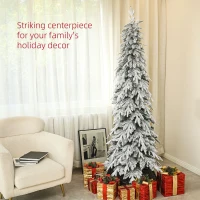 HOMCOM 7ft Snow-Covered Unlit Artificial Christmas Tree(m-4)
