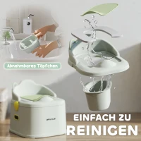 AIYAPLAY Kinderpotje 3-in-1 met Afneembare Zitting, Kunstleder zitkussen, Max. 50 kg, Grijs(m-5)