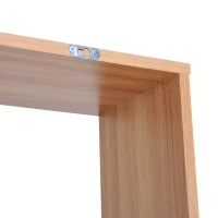 HOMCOM Bookcase, 6 Tier Shelf S Shaped Bookshelf, Storage Unit, Display Shelf for Living Room, Bedroom, Home Office, Plant, Maple(m-9)