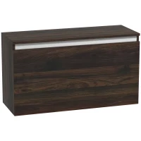 HOMCOM Comodino Sospeso con Cassetto Senza Maniglie e con Fissaggio a Parete, 80x30x45cm, Noce(m-1)