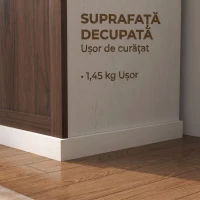 HOMCOM Dulap de Haine 3 în 1 cu 4 Cârlige și Bancă cu Spațiu de Depozitare, din Lemn, 71.5x39.5x170 cm, Alb(m-9)