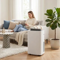 HOMCOM Climatiseur mobile 12000 BTU, climatiseur portable 4 en 1, refroidissement, déshumidificateur, ventilateur, mode nuit(m-11)
