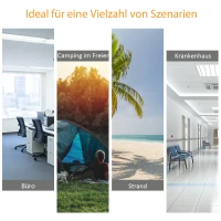 Outsunny Opvouwbaar Campingbed - Weerbestendig - Inclusief Draagtas - 190 x 68 x 52 cm - Zwart(m-7)