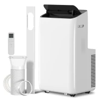 HOMCOM Mobiles Klimagerät 12.000 BTU mit Inverter-Technologie, Klimaanlage mit 60° Schwenkfunktion, 24H-Timer, Fernbedienung(m-11)